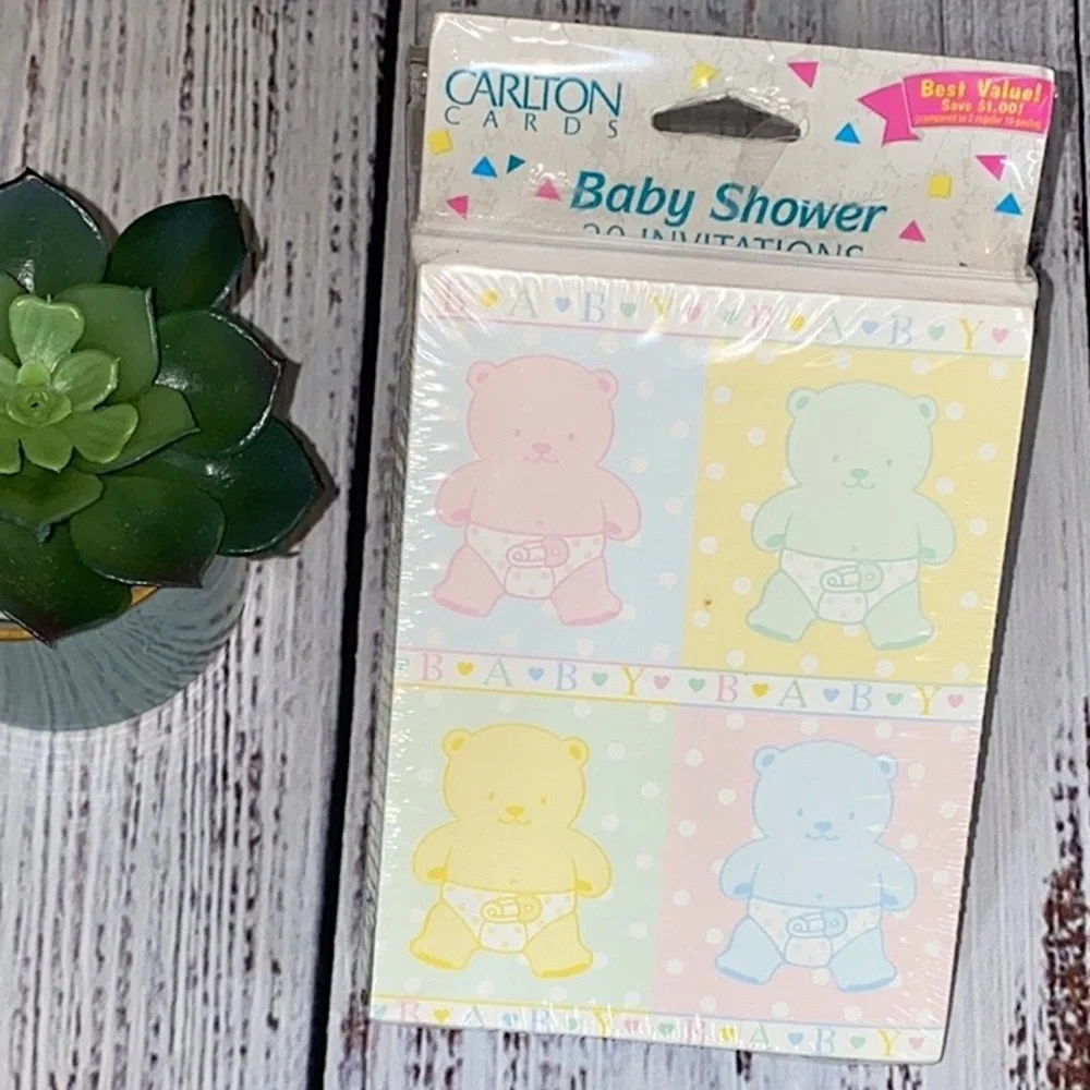 NWT Vintage Baby Shower Invitations (20 cards)